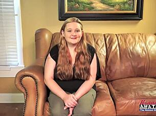 Big Titted Ginger Coed Rose Delivers Deep Rimjob and Blowjob Before Swallowing Cum in Doggystyle