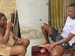 Intense First-Time Blowjob with Massive Black Cock on Homemade Date