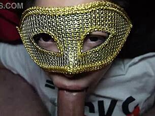 My teacher takes me home for deepthroat lesson with cum in mouth and face fucking