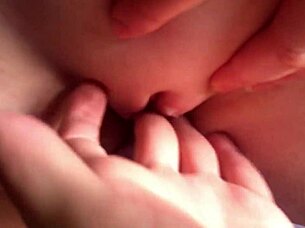 milk in wet panties of a student in an abandoned house