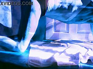 Ever tried sped-up floor stretching with roller and briefs for winter relief?