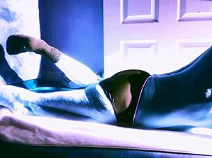 Ever tried sped-up floor stretching with roller and briefs for winter relief?