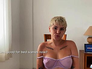 Aspiring cute actress fucks director for role - huge facial! 😍