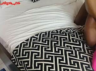 Lesbian friend convinces her to try real huge cock and now she's totally addicted to rough fucking