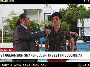 Redhead Latina In Bodysuit Gets Her Big Ass And Wet Pussy Soaked At Ggmansion