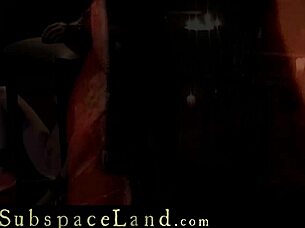 big tits teen 18+ bound and gagged as submissive slave gets rough doggystyle fucking in bondage