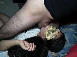 My teacher takes me home for deepthroat lesson with cum in mouth and face fucking