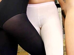 Wow, Aaliyah Love and Ashley Stone tongue hairy pussies wildly!