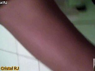 Curly Brazilian wife Jade exposes her tight wet pussy in sexy exhibitionist trailer part 05