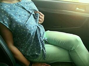 quarantined and bored, i'm playing with my pussy and ass in the car now!