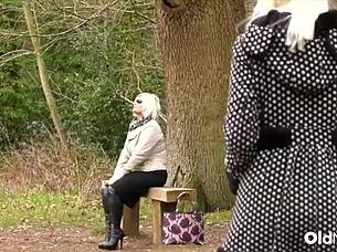 Big Tit Mature Milf Gets Pussy Licked Hard By Curvy Blonde Lesbian In Bed