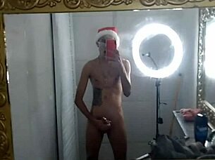 punheta no natal antes da ceia com tattooed brazilian flair