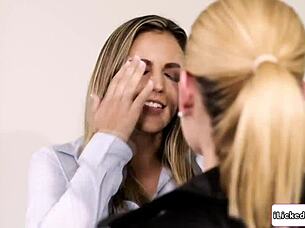 Are you teasing me before facesitting, blonde secretary to lesbian boss?