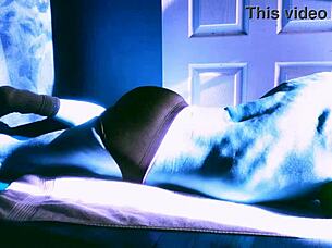 Ever tried sped-up floor stretching with roller and briefs for winter relief?