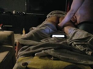 Wife enjoys an oiled amateur massage session with toys in this relaxing part two video.