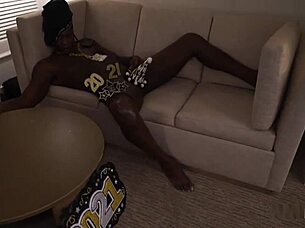 Pawg bombshell with big tits and ass takes deepthroat action from a massive black cock in intense interracial fun.