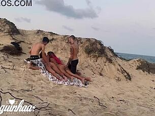 hey, we got lost on the beach, stripped naked, and had a wild threesome with that skinny emo teen?