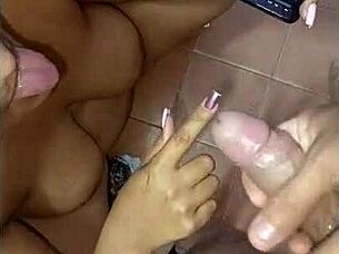 I fill the shell and mouth with milk for horny university teacher