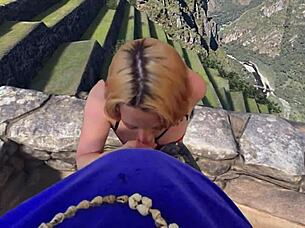 Hey, what if I get my dick sucked while standing atop Machu Picchu in this VR game?