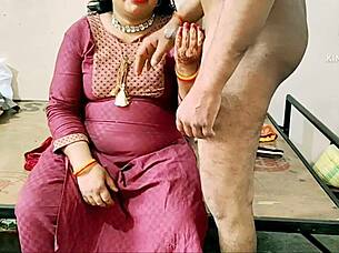 Indian Desi Wife Gets Her Pussy Licked And Fucked Hard Doggy Style By Friend With Rough Cumshot!