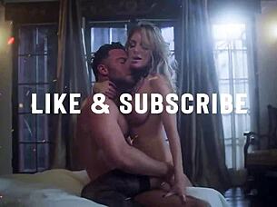 Uhh Wicked heavenly blonde babe with big tits gets licked sideways then rides cowgirl hard in repair shop...