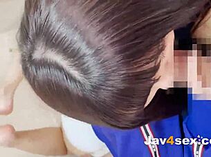 hey japanese nymph can you give oral pleasure in this censored jav?