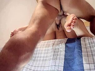 Hey, watch this hot Brazilian wife take it rough in her tight ass until creampie fills her up