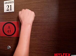 mylfex follows a lustful milf as she negotiates a new apartment with rough anal riding in stockings