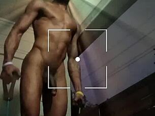 Outdoor public amateur skinny black monster cock workout homemade big cock lover