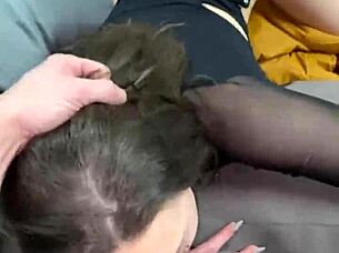 teen isabella de laa gives pov deepthroat blowjob on big cock in hotel room with cum in mouth