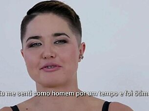 big black cock pounding that lesbian's tight ass hard