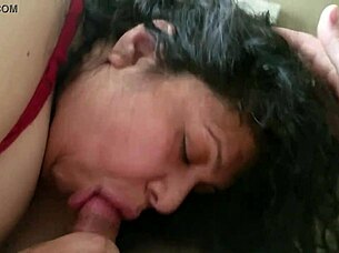 BBW LATINA WIFE SUCKS MATURE COCK HARD