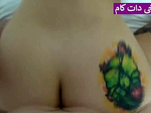 this cute brunette babe with big assets enjoys homemade fun in irani style