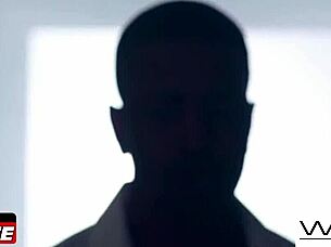 Uhh Wicked heavenly blonde babe with big tits gets licked sideways then rides cowgirl hard in repair shop...