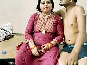 Indian Desi Wife Gets Her Pussy Licked And Fucked Hard Doggy Style By Friend With Rough Cumshot!