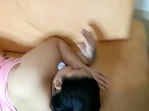 giving good night to my curvy amateur with rough doggystyle fucking until creampie