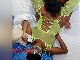 Prostitute with big tits and hairy pussy gets massage and anal. She squirts cum in mouth during homemade Latina action.