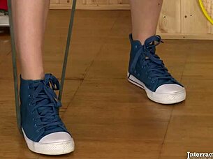 Oh wow, I'm Misha Cross getting so horny in the gym for that big black cock interracial banging!