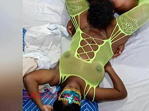 Prostitute with big tits and hairy pussy gets massage and anal. She squirts cum in mouth during homemade Latina action.