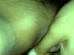 Amateur beauty opens tight shaved pussy for intense creampie orgasm