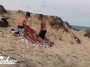 hey, we got lost on the beach, stripped naked, and had a wild threesome with that skinny emo teen?