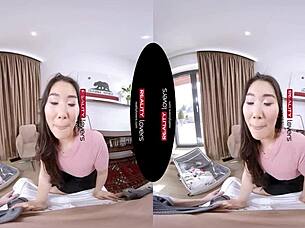 i can't believe i'm riding this asian dragon katana like a monster in cowgirl, her small tits bouncing wildly