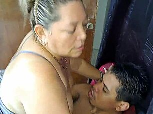 Hey mature blonde, ready for big black cock chubby fucking in crazy interracial couple action?