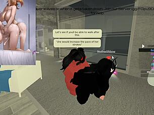 hey, moth encounters a huge futa character in action