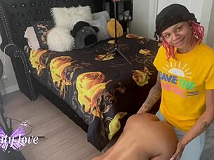 Stud Homie Dicking Down Petite Ebony Baddie