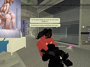 hey, moth encounters a huge futa character in action