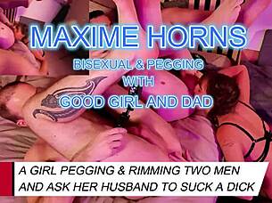 Bi-Curious Guy Sucks Cock for the First Time with Wild Pegging, Rimming, Drooling Blowjobs, and Double Penetration Action!