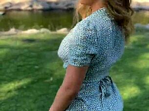 Intense Date with Curvy Big-Tit Blonde in Lingerie for Rough Blowjob and Ass Licking