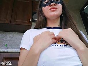 Hey check out this skinny babe with hairy holes doing anal fisting solo