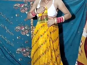 Bride's joyful outdoor peeing at ranch wedding